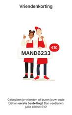 €10 korting Picnic + 5 gratis producten met code MAND6233, Eén persoon, Kortingsbon, Overige typen