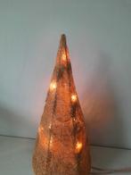 Verlichte bruine kegel of piramide 30 cm - kerstdecoratie, Diversen, Kerst, Ophalen of Verzenden, Zo goed als nieuw