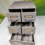 Industriele stalen 6 delige ladekast/kaartenbak 45,5x36x40cm, Huis en Inrichting, Kasten | Ladekasten, Gebruikt, 5 laden of meer