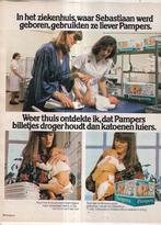 retro reclame 1980 Pampers baby luiers newborn Sebastiaan, Verzamelen, Retro, Overige typen, Ophalen of Verzenden