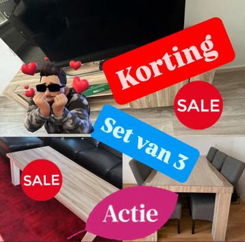 Complete woonkamer set te koop uit een eettafel, TV-meubel beschikbaar voor biedingen