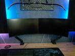 Msi Monitor met arm 2x 27 inch 1080p 165hz, Gaming, IPS, Curved, Full HD