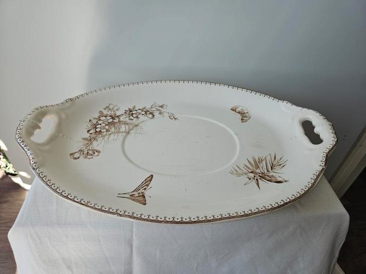 Antieke Petrus Regout Malaga Serveerschaal, Antiek en Kunst, Antiek | Schalen, Ophalen of Verzenden