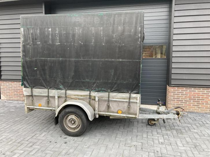 Enkelasser aanhanger aanhangwagen bakwagen met huif 1300 kg, Auto diversen, Aanhangers en Bagagewagens, Gebruikt
