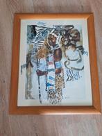Afrikaanse vrouw, Huis en Inrichting, Woonaccessoires | Schilderijen, Tekeningen en Foto's, Ophalen, 50 tot 75 cm, Zo goed als nieuw