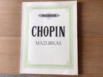 Pianoboek Chopin mazurkas, Muziek en Instrumenten, Bladmuziek, Piano, Zo goed als nieuw, Artiest of Componist, Ophalen