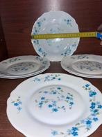 Arcopal France Ontbijtbordjes - Vergeet-mij-nietjes (6), Ophalen of Verzenden, Bord(en), Overige stijlen, Glas