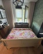Handgemaakt bed 160x200 zgan, Huis en Inrichting, Slaapkamer | Bedden, Ophalen, Wit, Tweepersoons, 200 cm