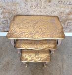 Set van drie bijzettafel in dusty pink en goud, Donyavimin@gmail.com, Ophalen of Verzenden, Zo goed als nieuw, 5363st