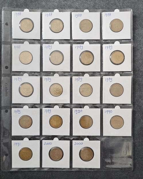 19 x 5 gulden munt nederland, Postzegels en Munten, Munten | Nederland, Setje, 5 gulden, Koningin Beatrix, Verzenden