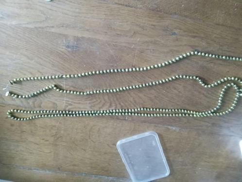 licht groen kleurige glaskralen ketting voor in kerstboom, Diversen, Kerst, Gebruikt, Ophalen of Verzenden