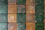 Zeer gave antieke estrikken groen geel 15x15 20.5M2!