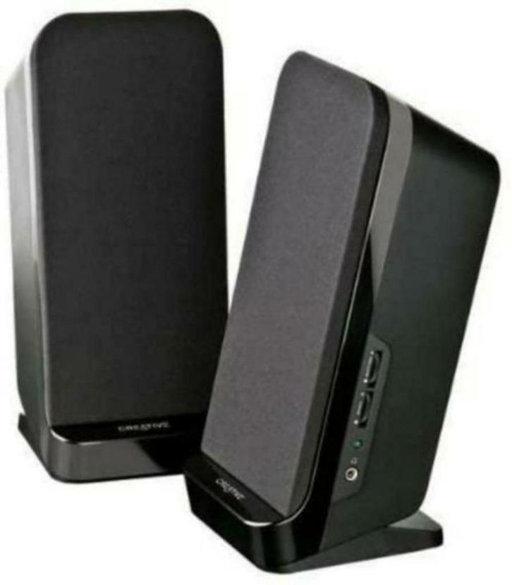Creative A80 stereoluidsprekers in zwart, Audio, Tv en Foto, Luidsprekers, Zo goed als nieuw, Front, Rear of Stereo speakers, 60 tot 120 watt