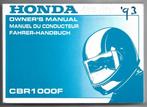 Honda CBR1000 F owner manual (7302z), Motoren, Ophalen of Verzenden, Honda
