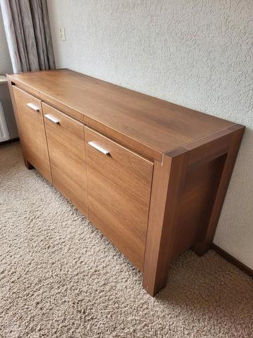 Dressoir, notenfineer, zware kwaliteit, 165x50 cm beschikbaar voor biedingen