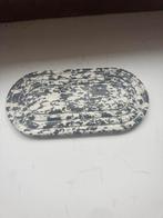 Dienblad / plateau marmer look (15x30), Huis en Inrichting, Woonaccessoires | Dienbladen, Ophalen, Zo goed als nieuw, Rond, Metaal