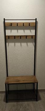 Staande kapstok met bankje & schoenenrek, Huis en Inrichting, Woonaccessoires | Kapstokken, Ophalen, Zo goed als nieuw, Metaal