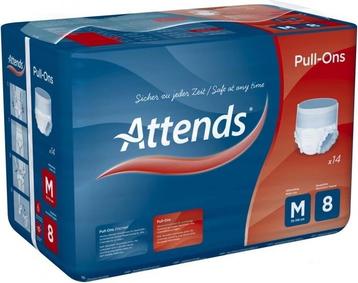 4 x Attends pull ons m 8 incontinentie luierbroekjes beschikbaar voor biedingen