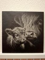 Leisteen 25x25 cm Schotse Hooglanders, Ophalen of Verzenden, Nieuw, Overig