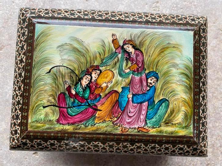 Vintage Khatam Kari opbergdoos, Antiek en Kunst, Kunst | Niet-Westerse kunst, Ophalen of Verzenden