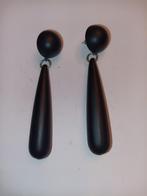 Houten oorbellen hangers zwart, Sieraden, Tassen en Uiterlijk, Overige materialen, Hangers, Zwart, Ophalen of Verzenden