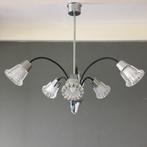 OPRUIMING Jaren 50 60 chroom ice glas Kalmar Orrefors etc, Huis en Inrichting, Lampen | Hanglampen, Gebruikt, Glas, Ophalen of Verzenden