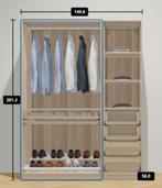 Ikea Pax kast houtkleur (150x201x58), Huis en Inrichting, Kasten | Kledingkasten, Ophalen, 100 tot 150 cm, 200 cm of meer, Zo goed als nieuw