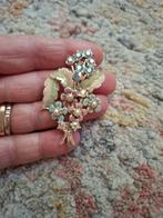 Hollywood broche met emaille en steentjes, Antiek en Kunst, Ophalen of Verzenden