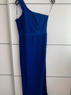Blauwe eenschouder abiye/galajurk maat 36/38, Galajurk, Blauw, Ophalen of Verzenden, Zo goed als nieuw