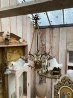 Frans Victoriaanse hanglamp kroonluchter lamp kelken, Antiek en Kunst, Ophalen