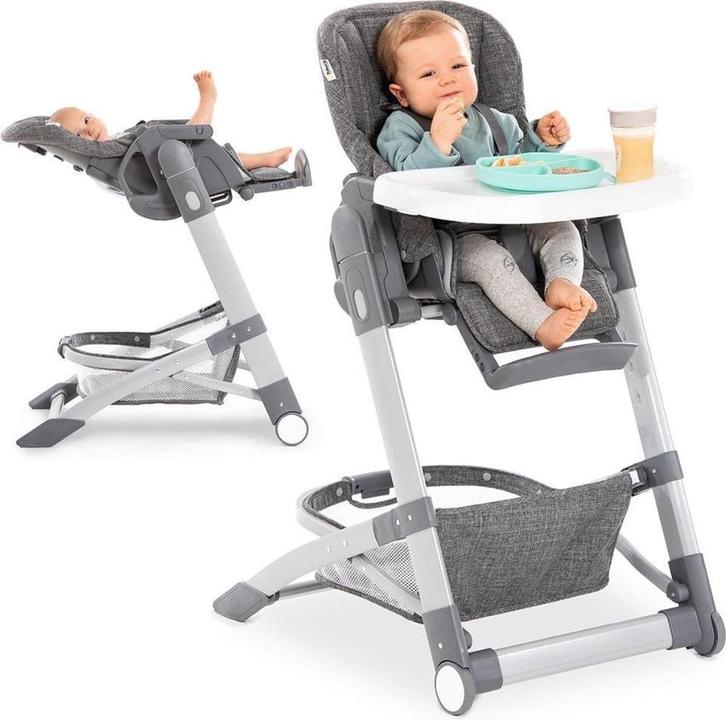 Kinderstoel Hauck met ligfunctie, Kinderen en Baby's, Kinderstoelen, Zo goed als nieuw, Overige typen, Afneembaar eetblad, Gordel(s)