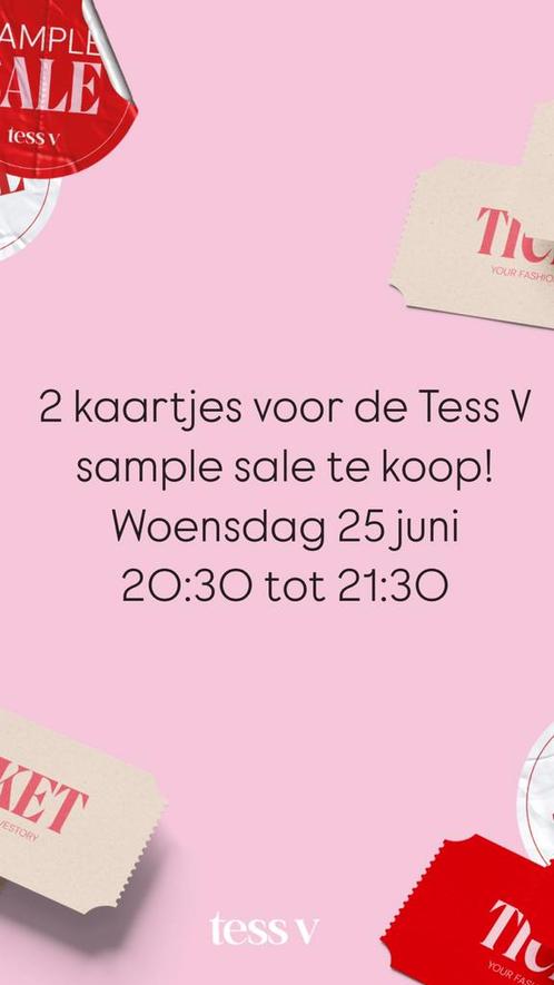 Tess v sample sale, Tickets en Kaartjes, Evenementen en Festivals, Twee personen