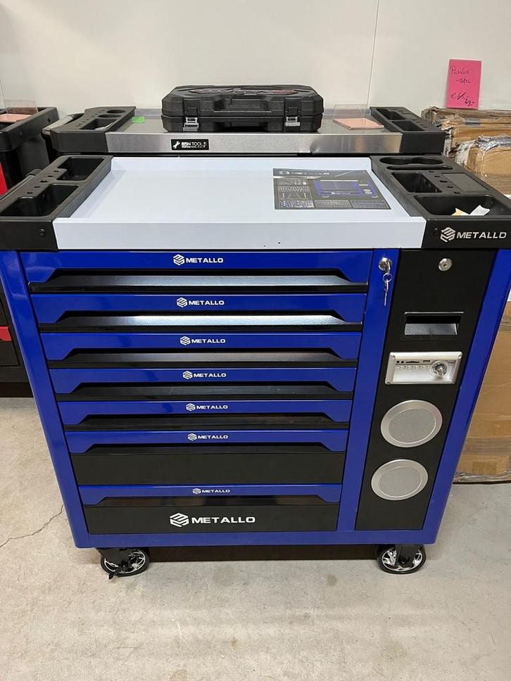 Metallo Gereedschapswagen Bluetooth - 6 Lades Gevuld, Auto diversen, Autogereedschap, Nieuw, Ophalen of Verzenden