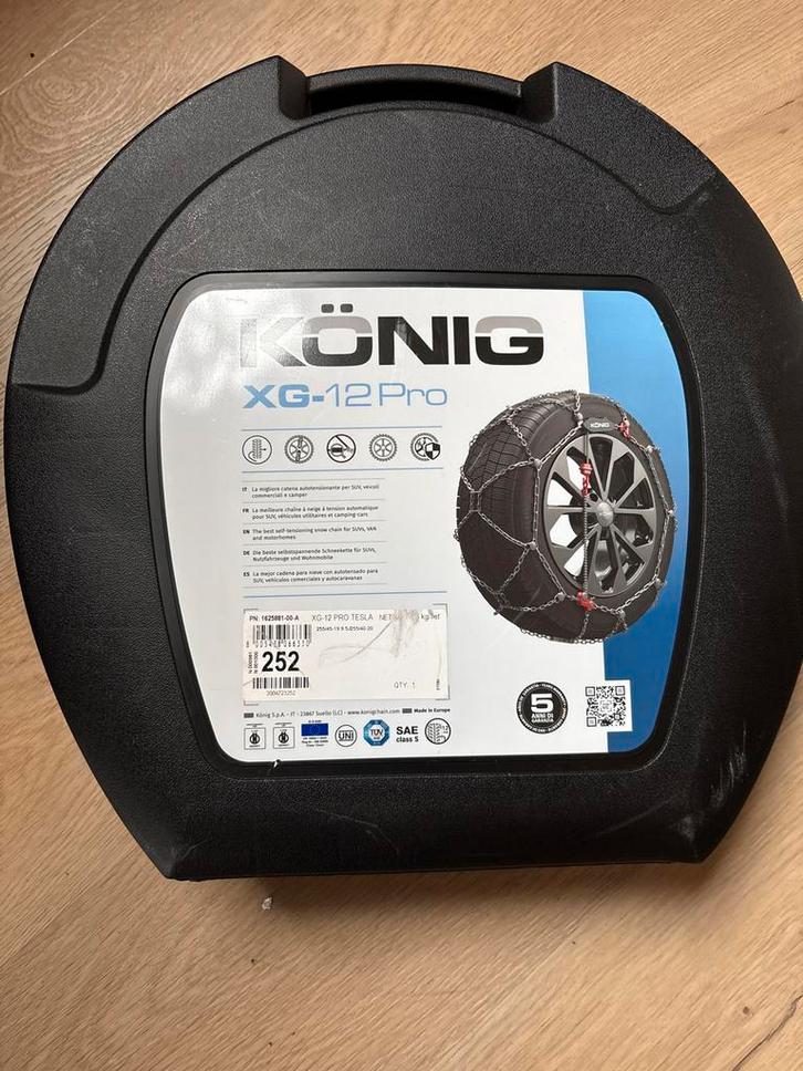 König XG-12 Pro 252 Sneeuwkettingen Tesla Model Y, Auto diversen, Sneeuwkettingen, Nieuw, Ophalen