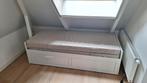 Ikea Brimnes uitschuifbare Bedbank 2x 80x200 met 2 lades, Ophalen, Wit, Tweepersoons, Zo goed als nieuw