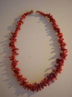 BLOEDKRALEN KETTING, Sieraden, Tassen en Uiterlijk, Antieke sieraden, Ophalen of Verzenden, Zilver, Ketting, Met edelsteen