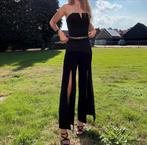Zwarte jumpsuit met split - Maat S, Maat 38/40 (M), -, Zwart, -
