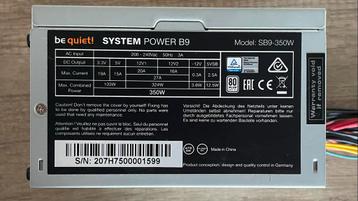 350W Voeding Be Quiet! System Power B9 beschikbaar voor biedingen