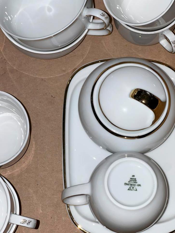 Winterling thee en koffie kopjes met suiker en melkset, Huis en Inrichting, Keuken | Servies, Zo goed als nieuw, Kop(pen) en/of Schotel(s)