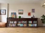 Grote houten Toonbank Dressoir stoffenkast lage boekenkast, Ophalen, Gebruikt, 25 tot 50 cm
