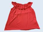 H&M rood topje met leuke rand maat 122/128 ~ SJ2078, Kinderen en Baby's, Kinderkleding | Maat 122, Meisje, Gebruikt, Ophalen of Verzenden