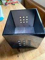 Zwarte kunststof Kallax opbergbak, Doos, Minder dan 35 cm, Minder dan 50 cm, Ophalen of Verzenden