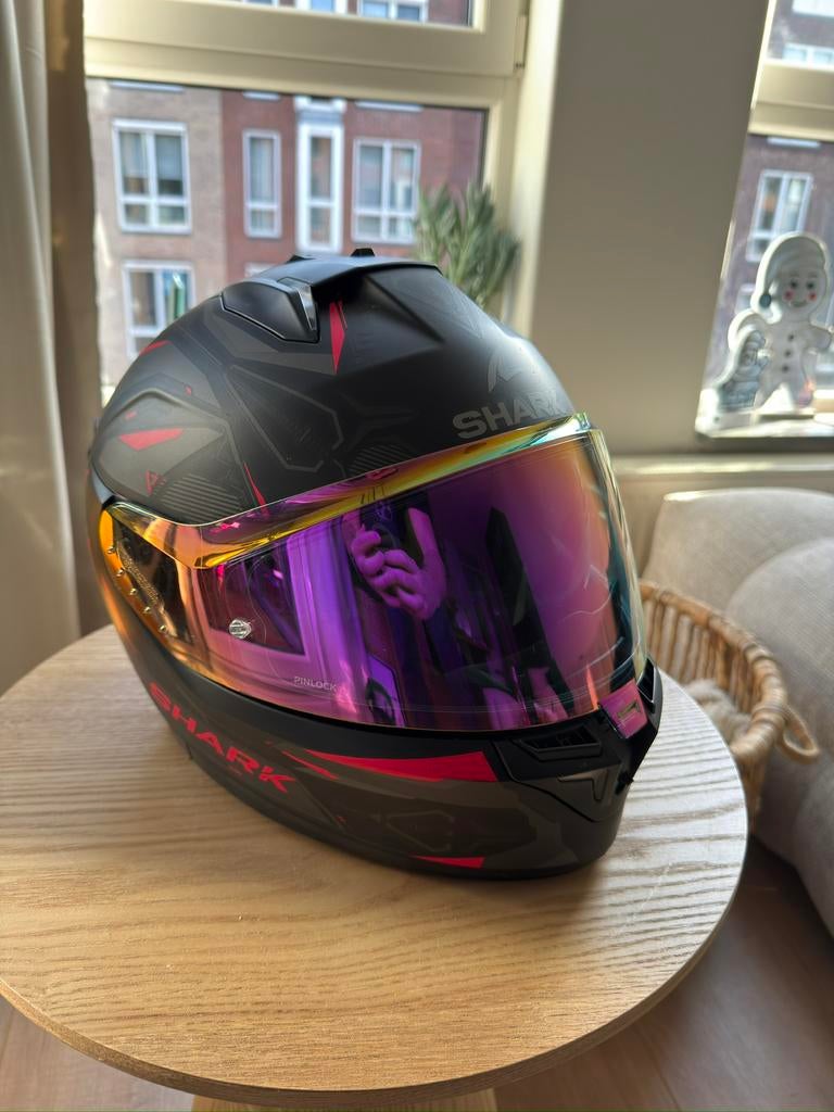 Shark motorhelm roze/zwart XS, Ophalen, XS, Shark, Integraalhelm