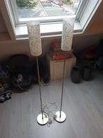 Twee vloerlampen, Huis en Inrichting, Lampen | Vloerlampen, Ophalen, Zo goed als nieuw, Glas, 150 tot 200 cm