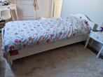 Mooi 1 persoons houten bed. Met auping verstelbare bodem, Ophalen, 90 cm, Eenpersoons, Wit