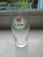 bierglas   leeuw bier   groen /  wit, Verzamelen, Biermerken, Ophalen of Verzenden, Zo goed als nieuw, Glas of Glazen, Leeuw