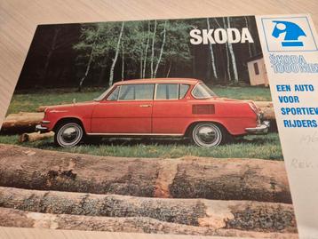 Zeldzaam 2 deurs Skoda 1000 MBX brochure Nederlands izgst  beschikbaar voor biedingen