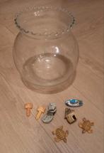 Viskom met schildpadjes huisjes bootje en bordjes, Ophalen of Verzenden