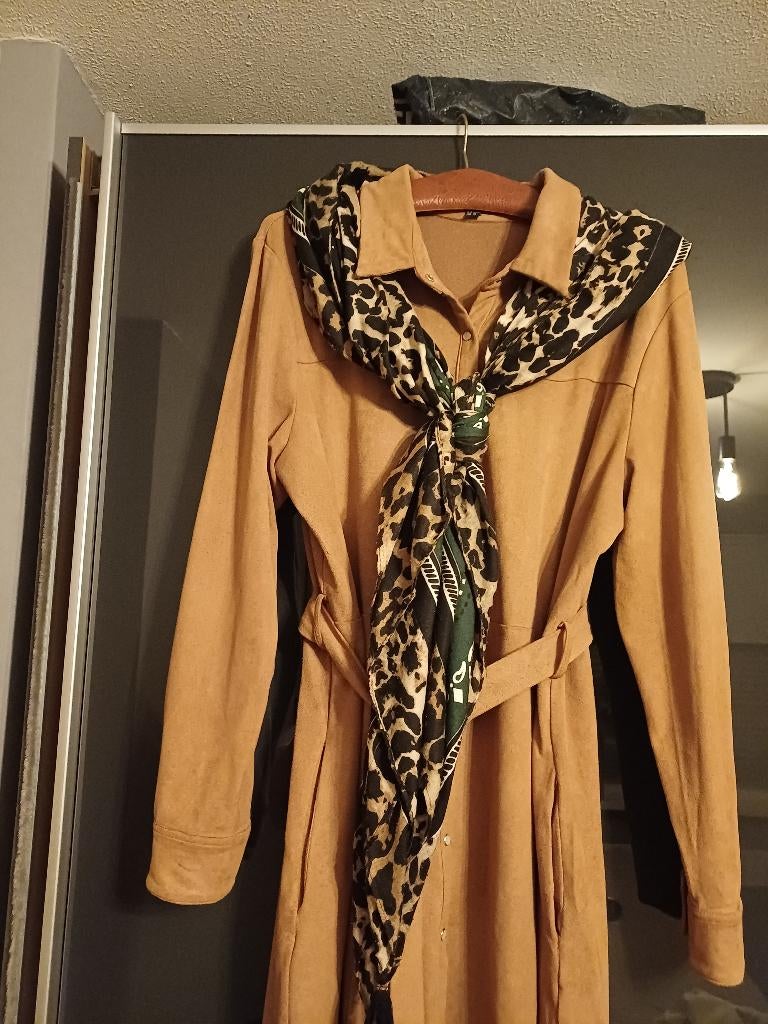 VERDER AFGEPRIJSD! CAMEL JURK,SMASHED LEMON GRATIS SJAAL, Bruin, Maat 46/48 (XL) of groter, Ophalen of Verzenden, Zo goed als nieuw