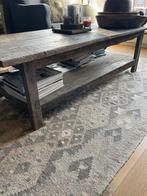 Rustieke houten salontafel 150x68x45cm, Huis en Inrichting, Gebruikt, 100 tot 150 cm, Minder dan 50 cm, Rechthoekig